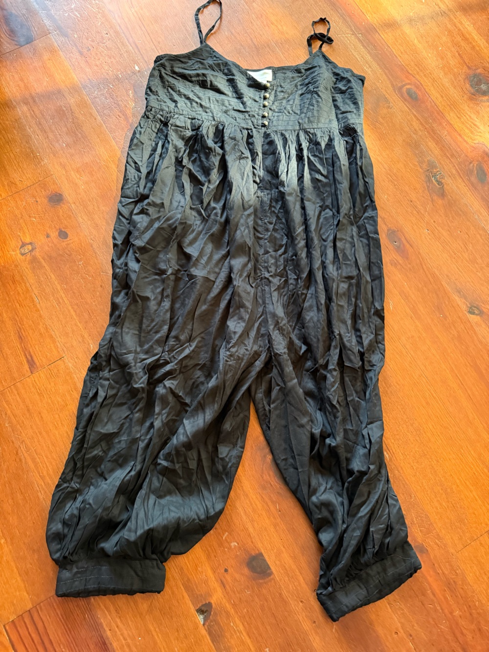 Anthropologie Black Harem Jumpsuit Size Small – Wide Leg Boho Romper